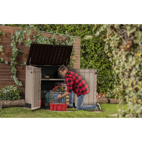 Keter 4 ft. W x 2 ft. D 30Cu Ft Durable Resin Horizontal Shed All